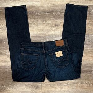 NWT! AG Adriano Goldschmied Deep Indigo Straight Jeans